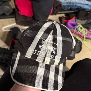 Designer Black and White Plaid Cap